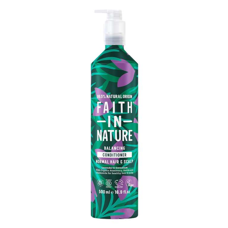 Faith In Nature 500ml Metal Bottle Lavender & Geranium Conditioner