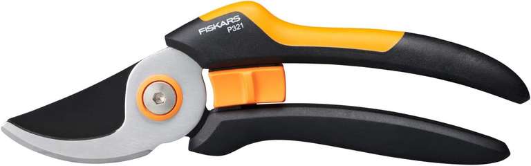 Fiskars Bypass Garden Pruners M, Solid, P321, Non-stick Coated, Stainless Steel Blades