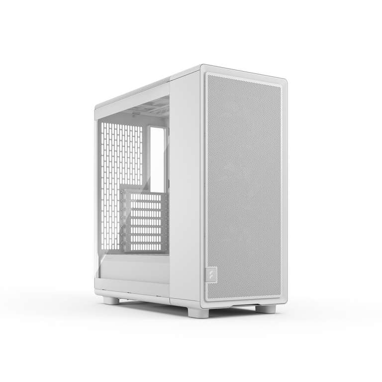 Fractal Design Epoch White - Tempered Glass Clear Tint - High Airflow PC Gaming Case - Mesh Front Panel - Three Momentum 12 Fans