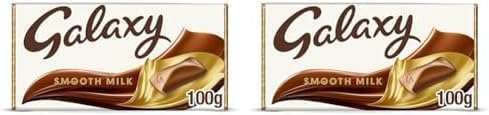 Galaxy Smooth Milk Chocolate Sharing Bar 100g (Pack of 2) (s&s £2.70)