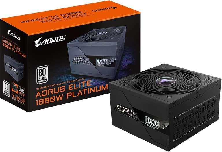 Gigabyte AORUS ELITE P1000W 80 Plus Platinum Fully Modular PCIe 5.1 ATX 3.1 PSU 10 Year Warranty w. code at STOCS UK