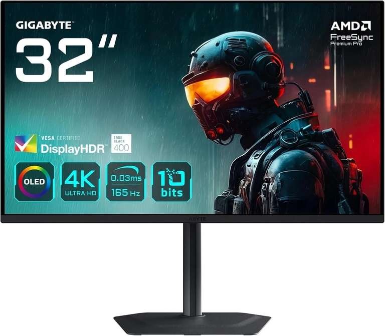 REFURB - Gigabyte MO32U 31.5" Widescreen OLED Black Multimedia Monitor 3840x2160/0.03ms