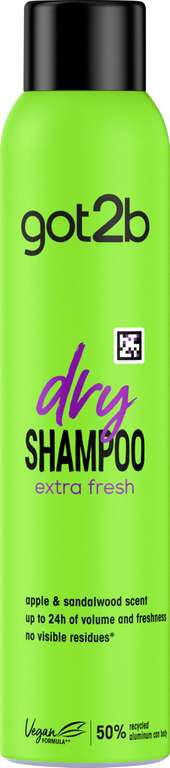 got2b Apple & Sandalwood Dry Shampoo 200ml with voucher