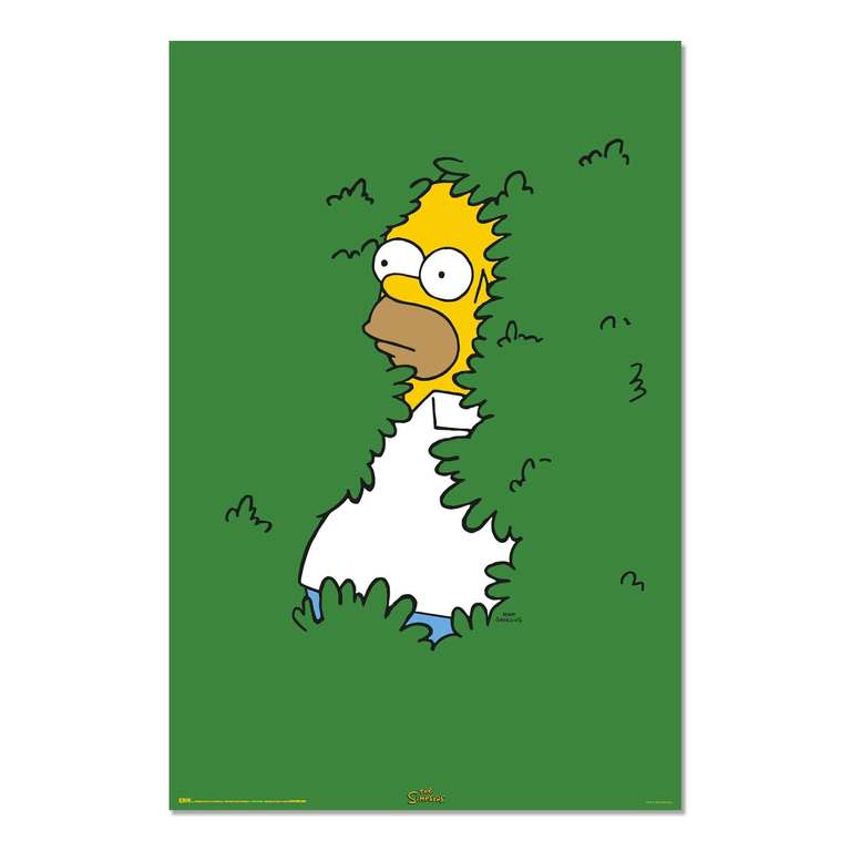 Grupo Erik Poster The Simpsons Homer Bushes - 36 x 24 inches / 91.5 x 61 cm