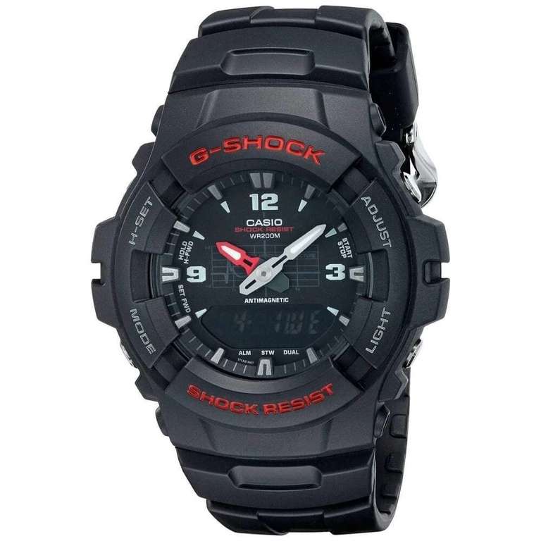 G-Shock G-100-1BVMUR Black Multifunction Watch - w/Code, Sold By H.S.Johnson Jewellers