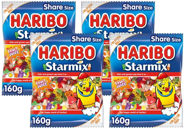 Haribo Starmix Pack, 160g (Pack of 4) S&S £3.46