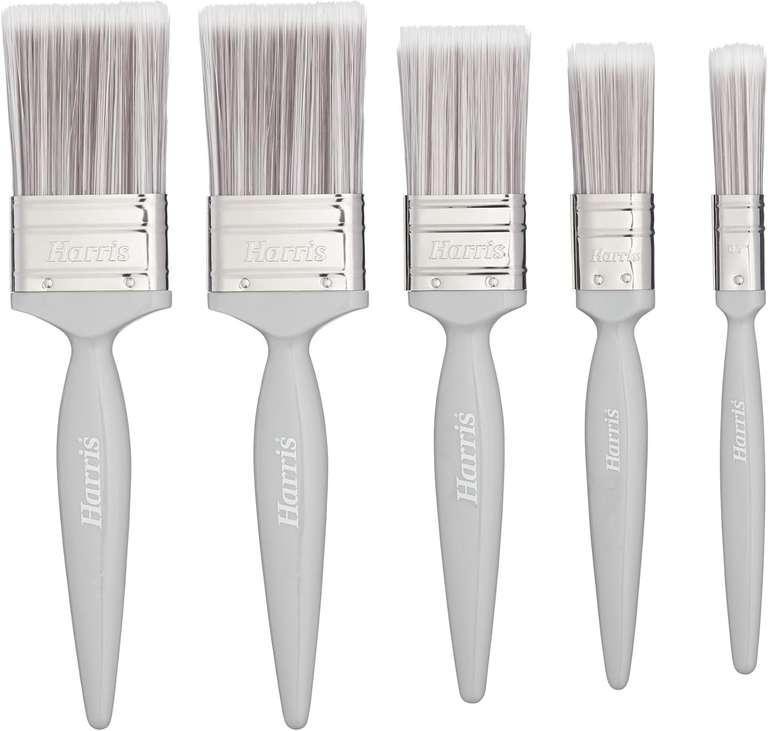 Harris Essentials Walls & Ceilings and Woodwork Paint Brushes, 10 Pack
