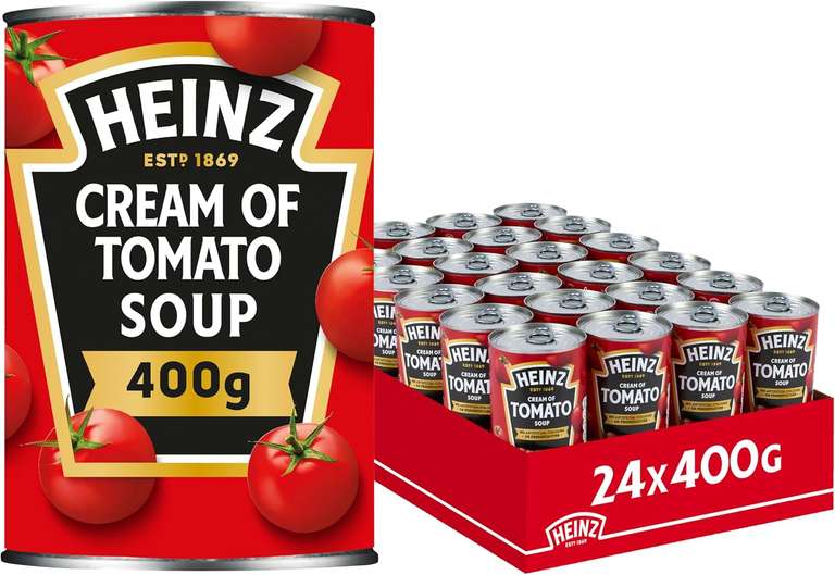 Heinz Cream Of Tomato Soup 24x400G cans - £14.53 / £13 max S&S