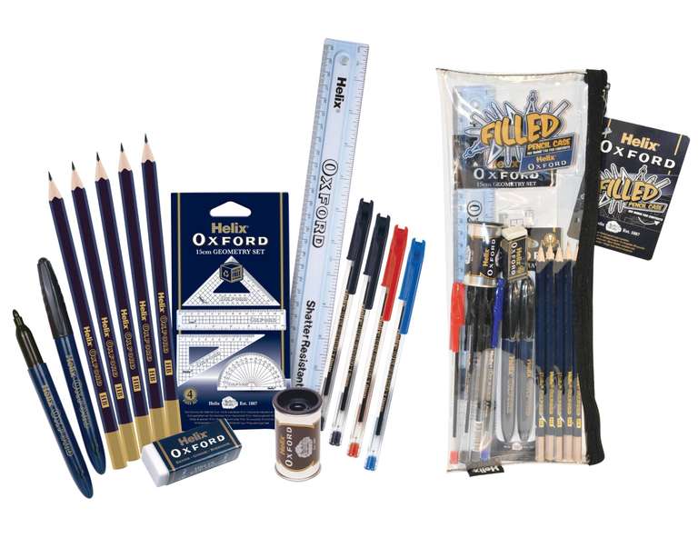Helix 930836 Large Oxford Filled Pencil Case - Sold by COS Supplies Ltd / FBA