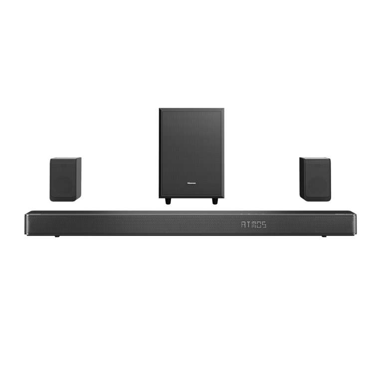 Hisense AX5125H 5.1.2 Channel 500W Dolby Atmos Soundbar with Wireless Subwoofer& Up Firing & Turly Wireless Rear Speakers (With Voucher)