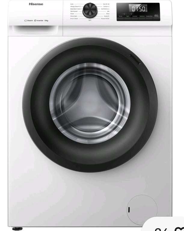 Hisense WF1Q1041BW 10Kg Washing Machine White 1400 RPM A Rated w/code sold by ao (UK Mainland)