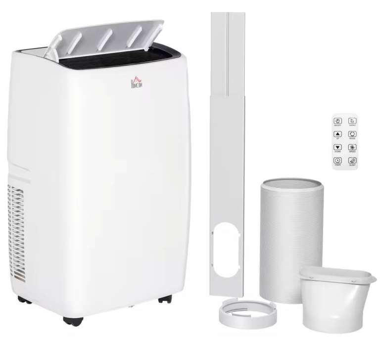 HOMCOM 14,000 BTU Portable Air Conditioner with 40m², Sleep Mode, With Code - Sold by Aosom MHSTAR UK Store