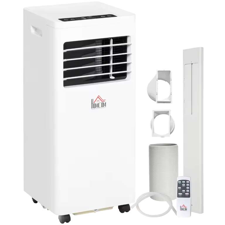 HOMCOM Mobile Air Conditioner White W/Remote Control 557W - Sold by Aosom MHSTAR UK Store