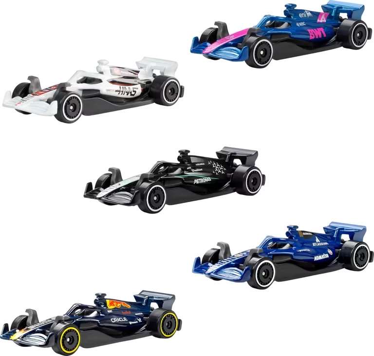 Hot Wheels 1:64 Scale 5-Pack Formula 1