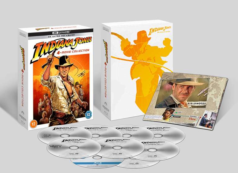Indiana Jones 4-Movie Collection 4K Ultra-HDs + Blu-ray