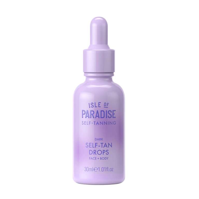 Isle of Paradise Self Tanning Face & Body Drops - Dark - Brightens & Evens Skin Tone