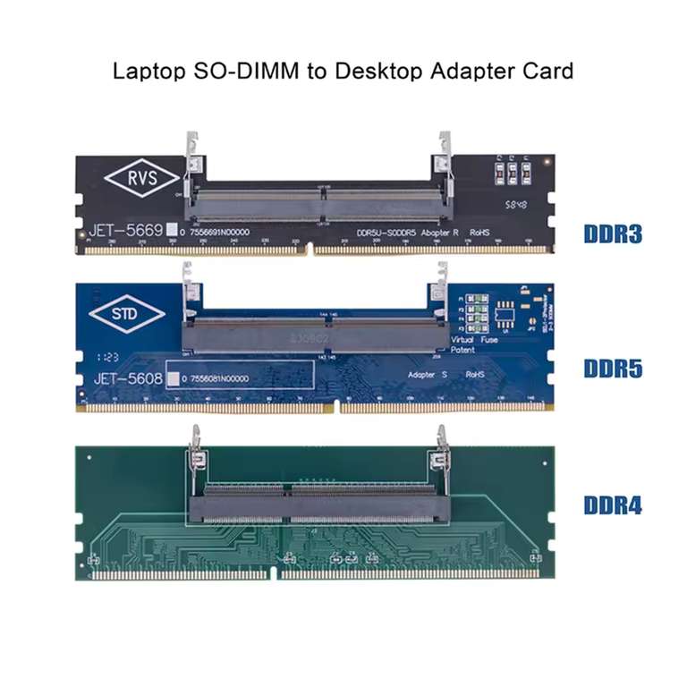 JET-5689 Laptop to Desktop RAM Adaptor ( DDR5 SODIMM to DDR5 UDIMM / Upto 5600MHZ ) @ DIY Electronics Module 999 Store