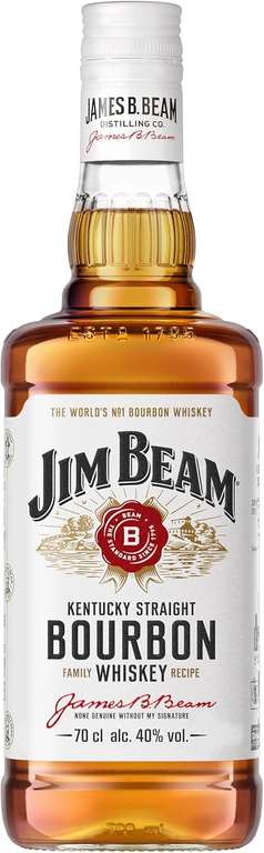 Jim Beam Kentucky Straight Bourbon Whiskey, 70cl, ABV 40%