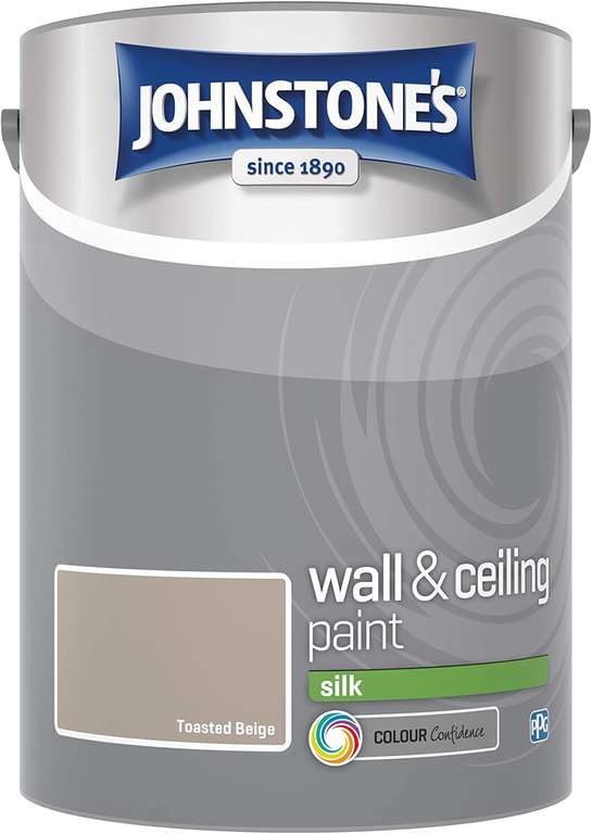 Johnstone's Walls & Ceilings Natural Emulsion Paint 2.5L, different colours on offer, eg Sage Silk, Mint, Mauve