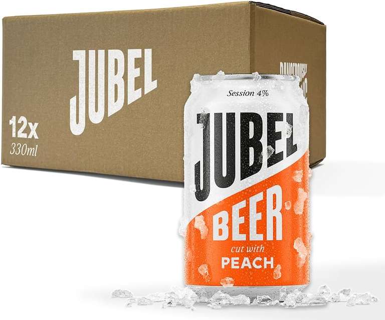JUBEL Peach Beer (12x330ml), 4% ABV - S&S £17.10/£15.30