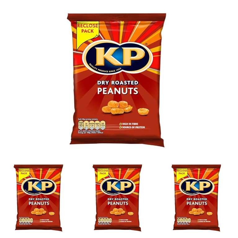 KP Nuts Share Bag of Dry Roasted Flavoured Peanuts, 250g (Pack of 4)
