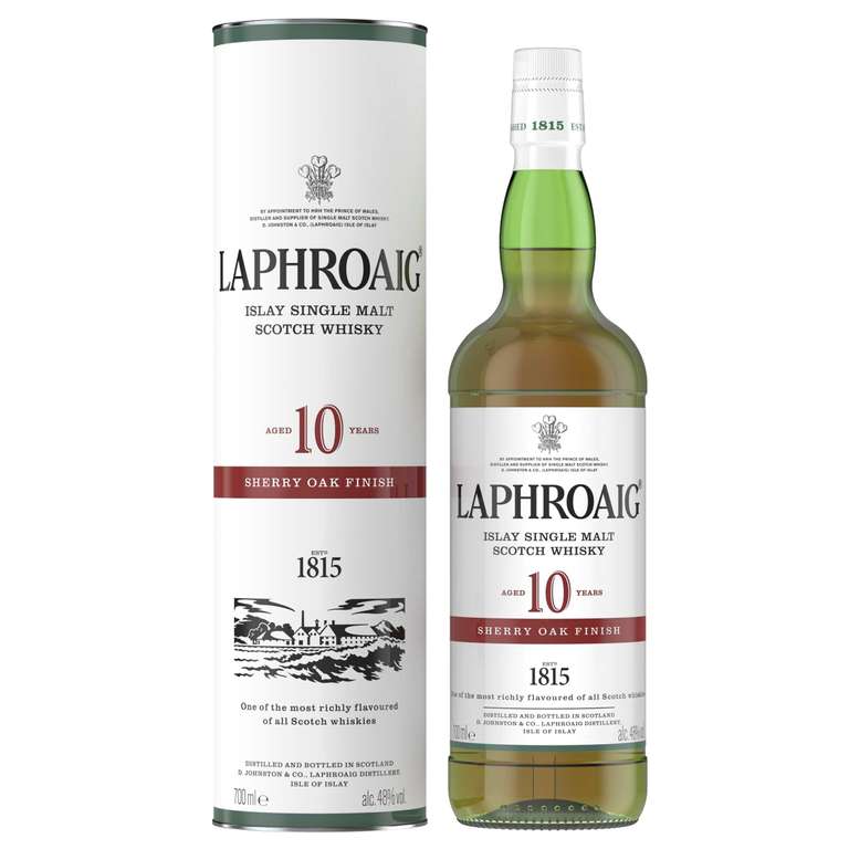 Laphroaig 10 yr old Sherry Oak Finish Single Malt Whisky 70cl 48%