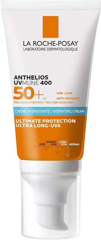 La Roche-Posay Anthelios UVMune 400 Hydrating Cream SPF50+ (50ml) - £10.69 / £9.56 S&S