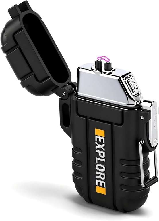 LcFun Electric Arc Plasma Lighter USB C Rechargeable, Flameless Windproof, Black / Camouflage - Sold by Lcfun - FBA