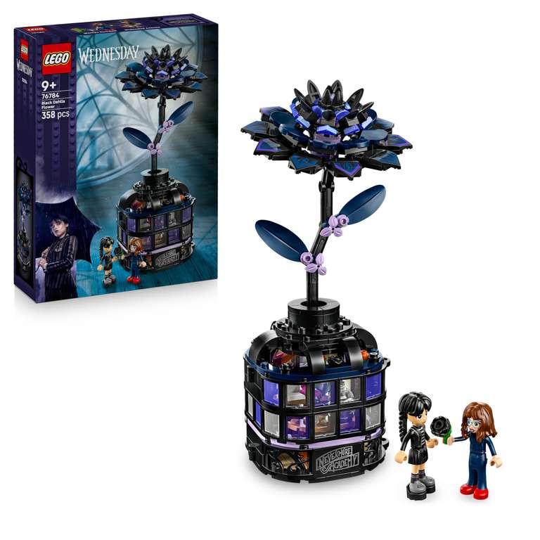 LEGO 76784 Wednesday Black Dahlia Flower Toy with 2 Mini Dolls & Accessories - With Voucher (£10 off 1st Time App Purchase) 5% WYB 4