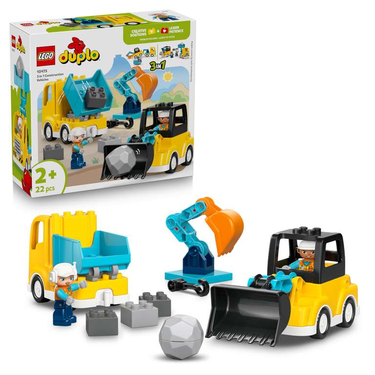 LEGO Duplo 3 in 1 Construction Vehicles 10475