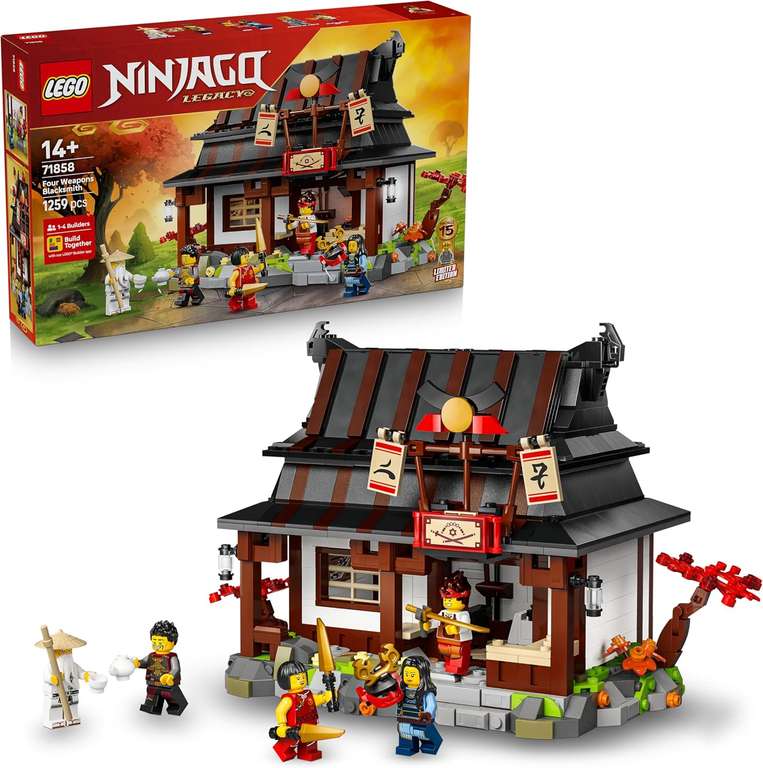 LEGO NINJAGO Four Weapons Blacksmith 15th Anniversary 71858 - With Voucher