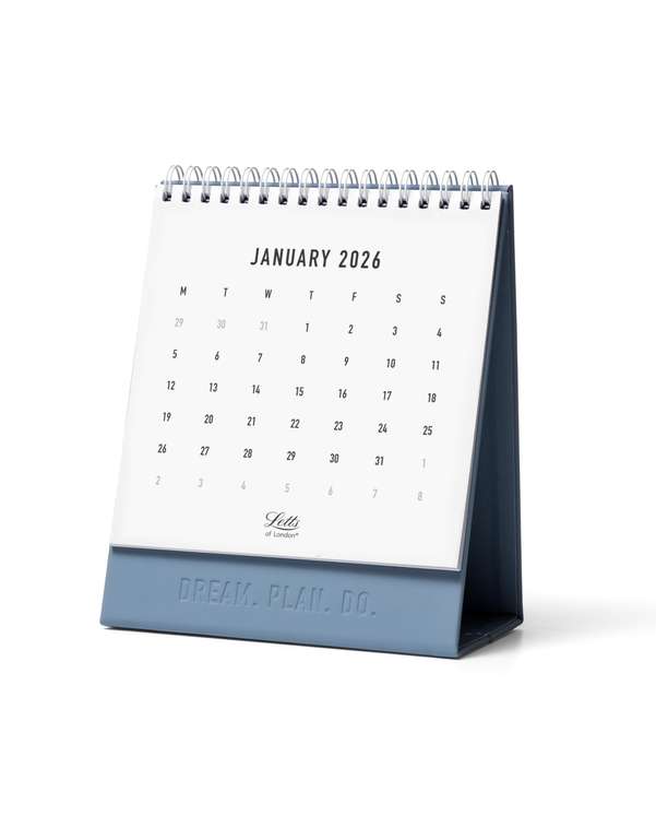 Letts of London Conscious 2026 Desk Calendar,clay,ocean,rosewater sage