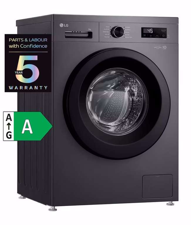 LG 9kg Inverter Direct Drive 1400rpm Washing Machine, F4X1009NMK / F4X1009NWK - ThinQ Wi-Fi, Steam - W/code | Sold by AO (UK Mainland)