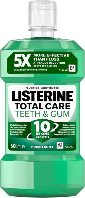 Listerine Total Care Teeth and Gum Mouthwash (1 x 500ml)