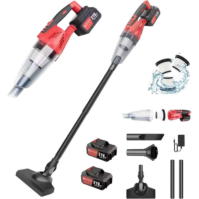 (Local+) Cordless Vacuum Cleaner, 2-in-1 Upright & Handheld Stick Vacuum (Zhitaozhang Tool Store)