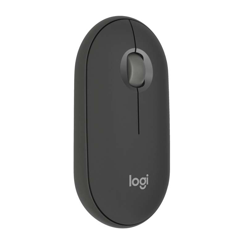 Logitech Pebble Mouse 2 M350s Slim Bluetooth Wireless Mouse, Portable, Lightweight, Customisable Button, Quiet Clicks