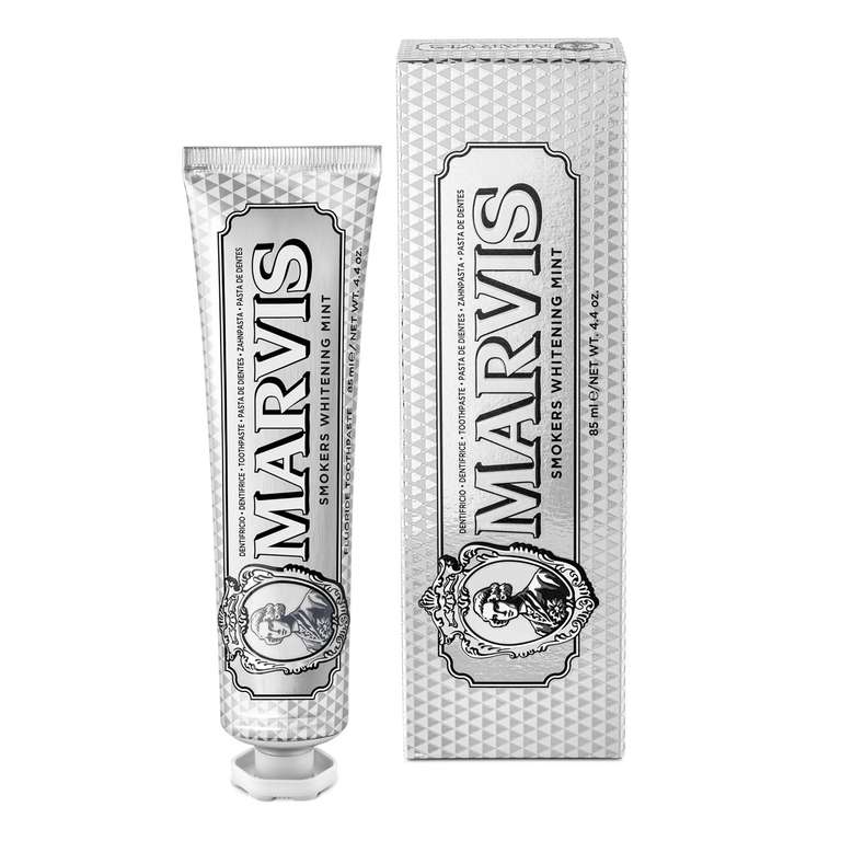 Marvis Smokers Whitening Toothpaste, Mint, 85ml, Promotes the Natural Whitening of the Teeth