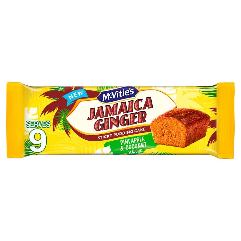 McVitie's Jamaica Ginger Cake, Pineapple & Coconut Flavour Sticky Pudding Cake, 232g