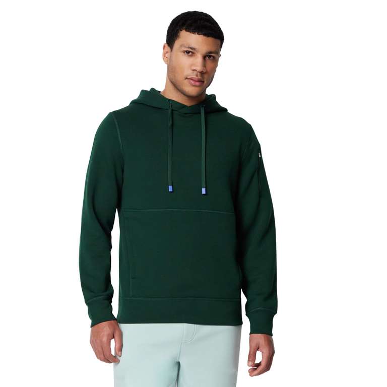 Men's Athletic Relaxed-Fit Full-Zip Hoodie with Kangaroo Pocket