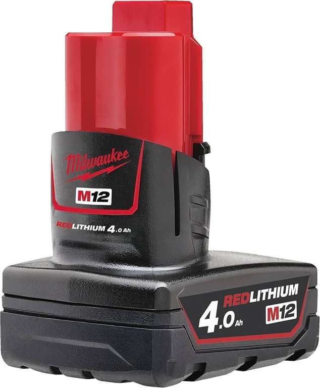 Milwaukee M12B4 Li-ion Battery 12 V 4.0 Ah, Multi