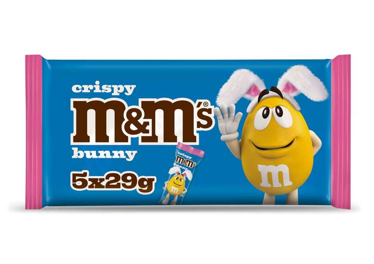 M&M's Crispy Multipack Chocolate Easter Bunny 5 x 29g - via Amazon Fresh (Min Spend Required)