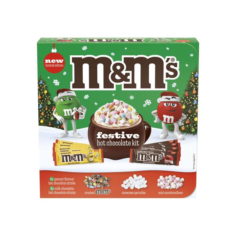 M&M’s Hot Chocolate Station | Gift Set Featuring M&M's Instant Chocolate Sachets & 3 Toppings Sold and sent by Aimia Foods