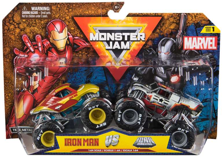 Monster Jam, Marvel Official Die-Cast Monster Trucks, 1:64 Scale