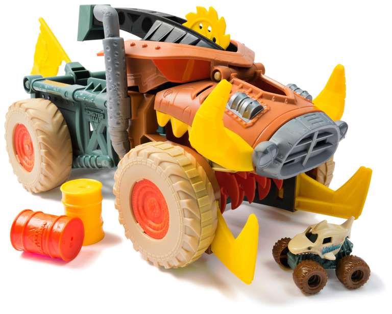 Monster Jam Mini Jam, Megalodon Mad Hog Chomper and Monster Truck