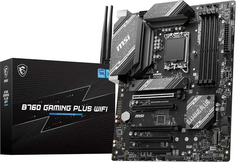 MSI B760 GAMING PLUS WIFI Motherboard, ATX - Supports Intel 14th, 13th & 12th Gen Core Processors, LGA 1700