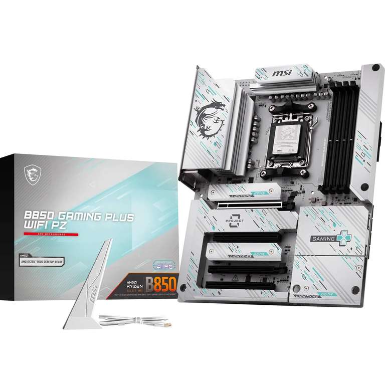 MSI B850 GAMING PLUS WIFI PZ Motherboard, ATX - Supports AMD Ryzen 9000/8000 / 7000