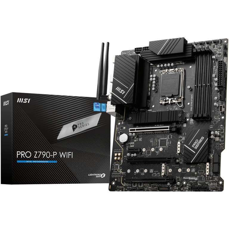 MSI PRO Z790-P WIFI MB, ATX - Supports Intel 14,13,& 12th Gen CPU, LGA 1700-55A DrMOS, DDR5 Boost 7000+MHz/OC