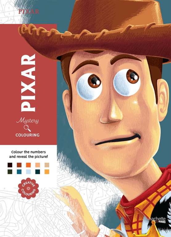 Mystery Colouring Book - Pixar: Reveal Iconic Disney Characters With Colour By Number