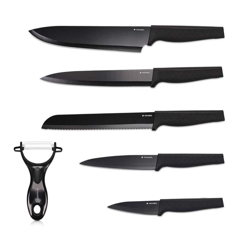 Navaris Knife Set 6 Pieces Including Peeler - Sold by SX-Commerce/FBA