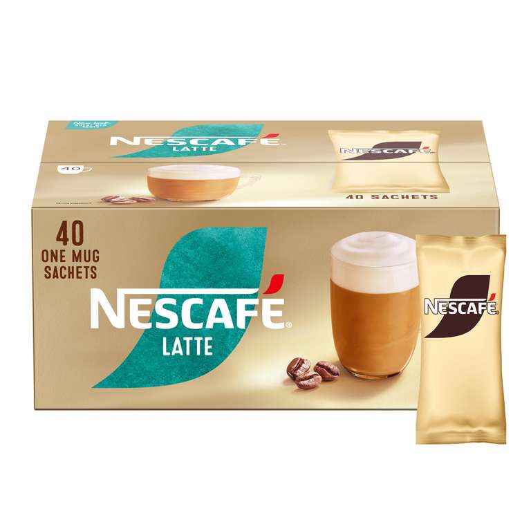 Nescafé Latte Instant Coffee Sachets - 40 X 18G £7.19 S&S prime